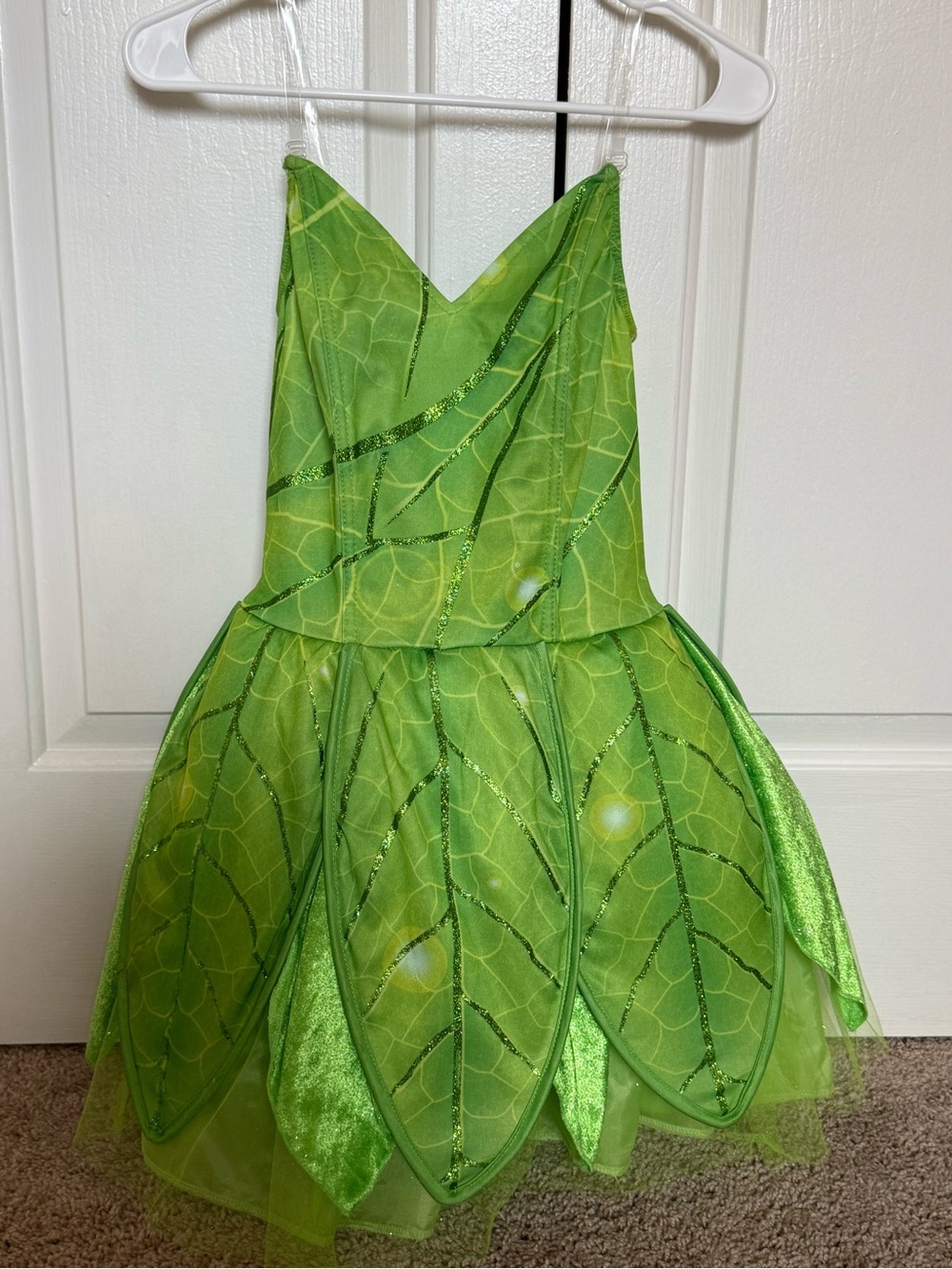 Disney Tinkerbell Green Fairy Costume with Iridescent Wings Small - Picture 6 of 14